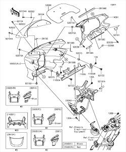 Kawasaki �J���T�L �������i 39156-0573 �p�b�h�A�J�E���C���i�J�o�[�ARR