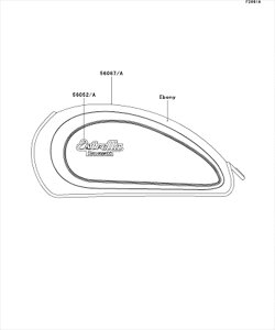 Kawasaki �J���T�L �������i 56052-1708 �}�[�N�A�t���[�G�� �^���N�ALH�AESTRELLA