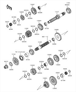 Kawasaki �J���T�L �������i 13127-0655 �V���t�g(�g�����X�~�b�V�����C���v�b�g)�A15T