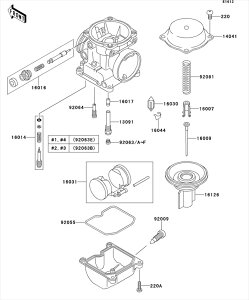 Kawasaki �J���T�L �������i 16009-1647 �j�[�h��(�W�F�b�g)�AN52S