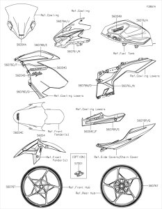 Kawasaki �J���T�L �������i 56076-1784 �p�^�[���A�T�C�h�J�E�����O�ARH�AUPP�ALWR
