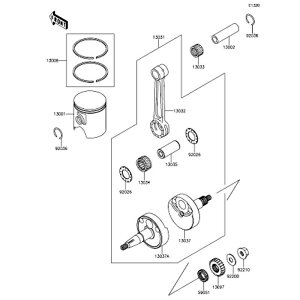 Kawasaki �J���T�L �������i 13034-0012 BEARING�[BIG END�ASKTZ 2027