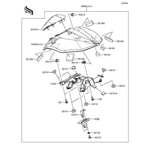 Kawasaki �J���T�L �������i 39156-0099 �p�b�h�A�A�b�p �J�E�����O�ACNT