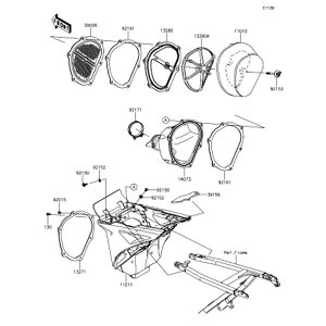 Kawasaki �J���T�L �������i 39156-0829 �p�b�h