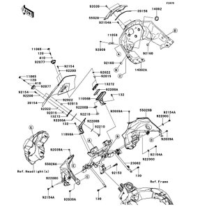 Kawasaki �J���T�L �������i 39156-0858 �p�b�h�A�A�b�p �J�E�����O�ACNT