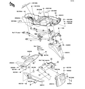 Kawasaki �J���T�L �������i 39156-0865 �p�b�h�A14X33X15
