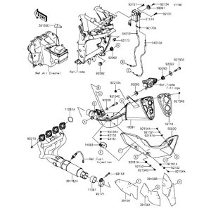 Kawasaki �J���T�L �������i 39156-0885 �p�b�h�A�t�����g