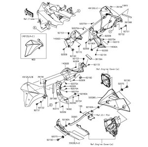 Kawasaki �J���T�L �������i 39156-0975 �p�b�h�A15X90X5