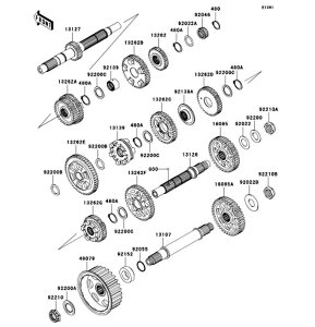 Kawasaki �J���T�L �������i 13262-0005 �M���A�C���v�b�g 3RD&4TH�A32T&33T