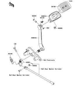 Kawasaki �J���T�L �������i 39156-0045 �p�b�h�A�u���[�L �y�_��