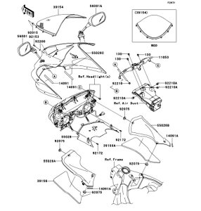 Kawasaki �J���T�L �������i 39156-0077 �p�b�h�A�C���i �J�E�����O�ALH