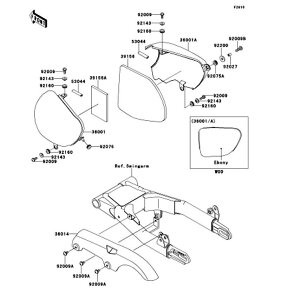 Kawasaki �J���T�L �������i 39156-0169 �p�b�h�A�T�C�h �J�o�[�ARH