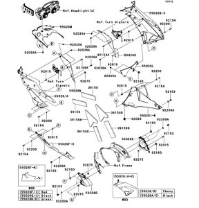 Kawasaki �J���T�L �������i 39156-0473 �p�b�h�A�J�E�����O�A�T�C�h�ARH�ALWR