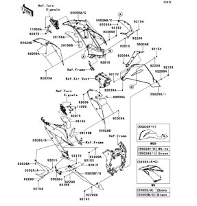 Kawasaki �J���T�L �������i 39156-0944 �p�b�h�AT10�A�J�E�����O LH