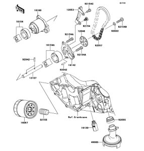 Kawasaki �J���T�L �������i 92057-0098 �`�F�[���ADID 215FD�[DHA�A56LE