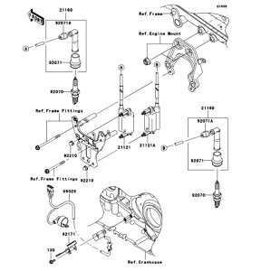 Kawasaki �J���T�L �������i 92070-0007 �v���O(�X�p�[�N)�AIZFR6F11(NGK)