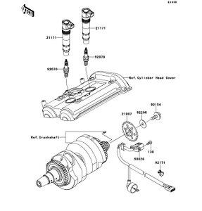 Kawasaki �J���T�L �������i 92154-0187 �{���g�A�t�����W�A8X23