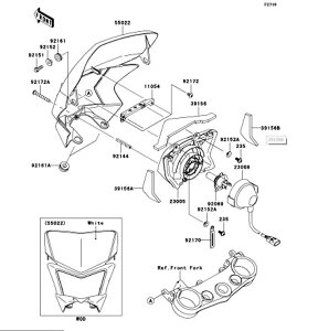 Kawasaki �J���T�L �������i 39156-0267 �p�b�h�A�w�b�h �����v�ATOP