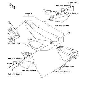 Kawasaki �J���T�L �������i 39156-0347 �p�b�h�A�V�[�g