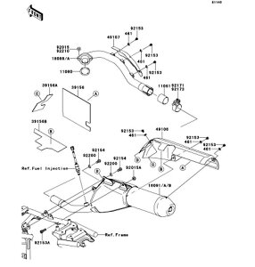 Kawasaki �J���T�L �������i 39156-0428 �p�b�h�A�}�t�� �J�o�[�AFR