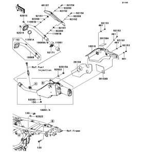 Kawasaki �J���T�L �������i 39156-0645 �p�b�h