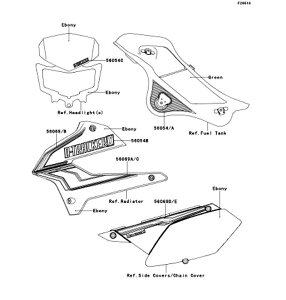 Kawasaki �J���T�L �������i 56069-1733 �p�^�[���A�T�C�h �J�o�[�ALH