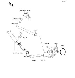Kawasaki �J���T�L �������i 39062-0330 �z�[�X(�N�[�����O)�A�t�B�e�B���O�[�I�C���N�[��