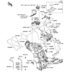Kawasaki �J���T�L �������i 39156-0174 �p�b�h�A�t���[�G�� �^���N�ARH