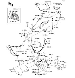 Kawasaki �J���T�L �������i 39156-0348 �p�b�h�ALWR �J�E�����O�ALH