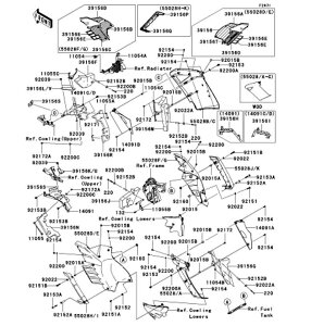 Kawasaki �J���T�L �������i 39156-0366 �p�b�h�A�T�C�h �J�E�����O�ARH