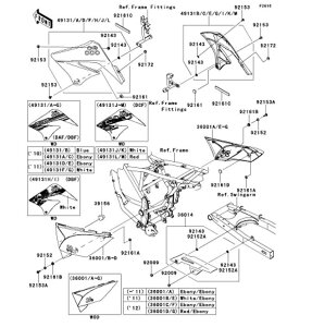 Kawasaki �J���T�L �������i 39156-0558 �p�b�h�A�T�C�h �J�o�[�ALH