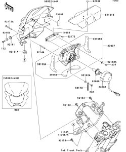 Kawasaki �J���T�L �������i 39156-0599 �p�b�h�A�w�b�h �����v�ARH