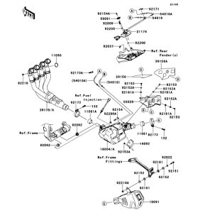 Kawasaki �J���T�L �������i 39156-0732 �p�b�h�A�K�[�h�ALWR
