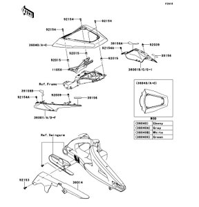 Kawasaki �J���T�L �������i 39156-0744 �p�b�h�A�T�C�h �J�o�[�ALH