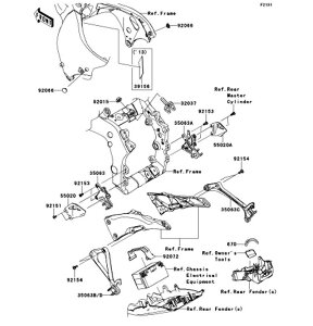 Kawasaki �J���T�L �������i 39156-0923 �p�b�h�A50X115X2