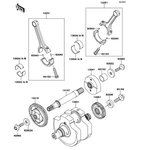 Kawasaki �J���T�L �������i 13034-1059 ���^���A�R�l�N�e�B���O ���b�h�A�u���E��