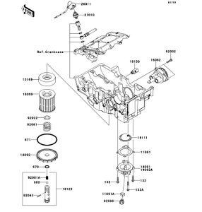 Kawasaki �J���T�L �������i 14091-1575 �J�o�[�A1ST �t�B���^