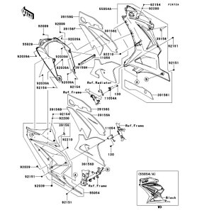 Kawasaki �J���T�L �������i 39156-0611 �p�b�h�A�T�C�h �J�E�����O�ALH�ALWR