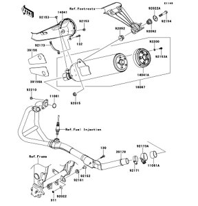 Kawasaki �J���T�L �������i 39156-0666 �p�b�h�AUPP