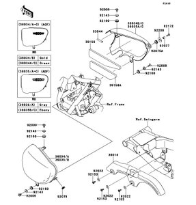 Kawasaki �J���T�L �������i 39156-0676 �p�b�h�A�T�C�h �J�o�[�ARH�ALWR