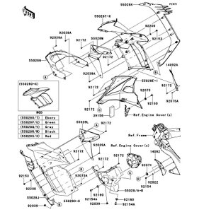 Kawasaki �J���T�L �������i 39156-0708 �p�b�h�A20X120X50