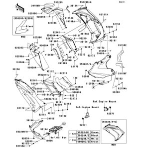 Kawasaki �J���T�L �������i 39156-0796 �p�b�h
