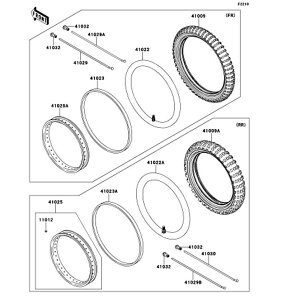 Kawasaki �J���T�L �������i 41023-0021 �o���h(����)�A2.50�[14(IRC)
