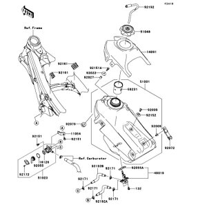 Kawasaki �J���T�L �������i 51001-0153-6Z �^���N�R���v(�t���[�G��)�A�u���b�N