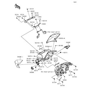 Kawasaki �J���T�L �������i 55028-0428-15T �J�E�����O�AUPP�ACNT�A�I�����W