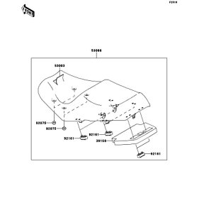 Kawasaki �J���T�L �������i 39156-0533 �p�b�h�A�V�[�g