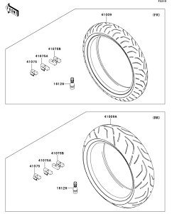 Kawasaki �J���T�L �������i 41009-0737 �^�C���ARR�A190/50ZR17(73W)�AS20R