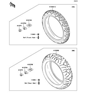 Kawasaki �J���T�L �������i 41009-0739 �^�C���ARR�A190/50ZR17(73W)�ABT021R