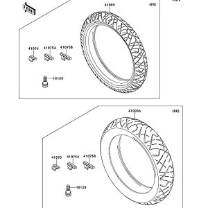 Kawasaki �J���T�L �������i 41009-0742 �^�C���ARR�A140/70-17 66S�ARX-01R
