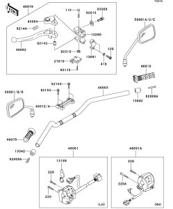 Kawasaki �J���T�L �������i 27010-1094 �X�C�b�`�A�N���b�`